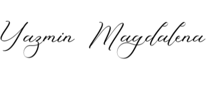 Yazmin Magdalena Font Preview