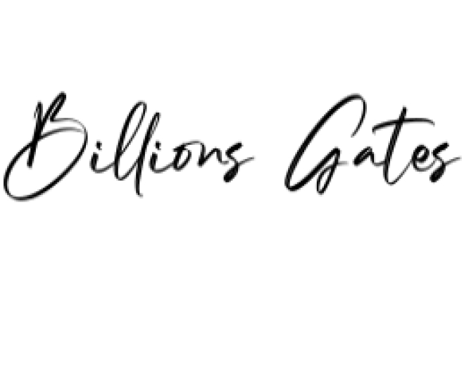 Billions Gates Font Preview