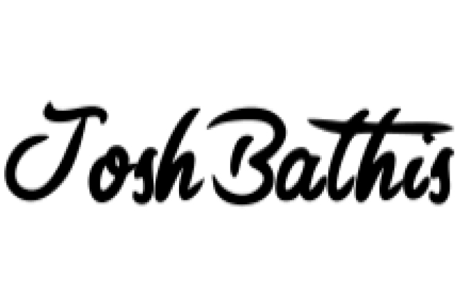 Josh Bathis Font Preview