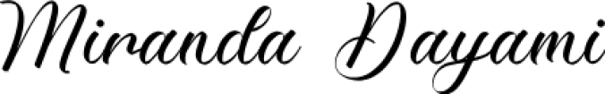 Miranda Dayami Font Preview