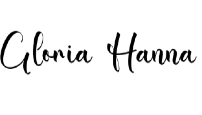 Gloria Hanna Font Preview