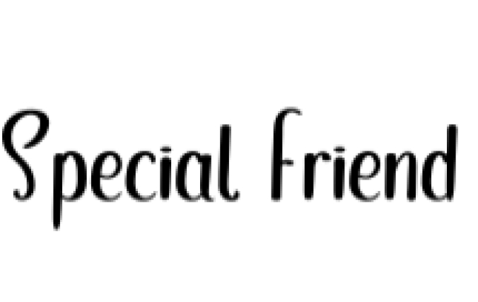 Special Friend Font Preview