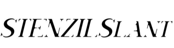 Stenzil Slant Font Preview