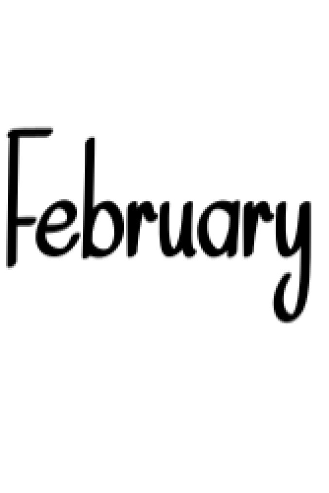 February Font Preview