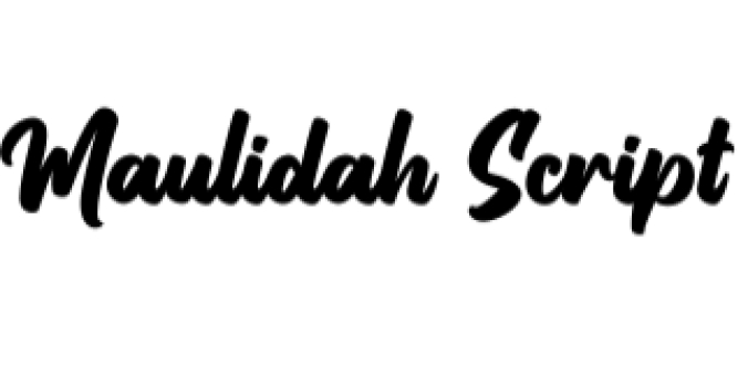 Maulidah Script Font Preview