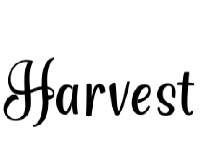 Harvest Font Preview