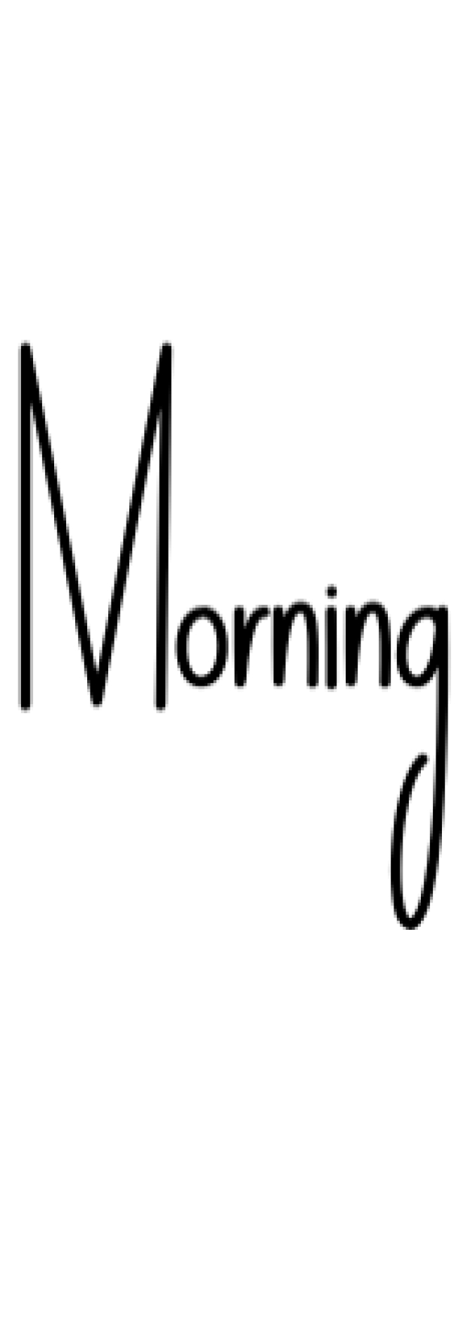 Morning Font Preview