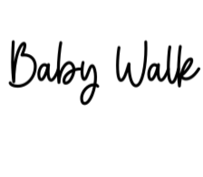 Baby Walk Font Preview