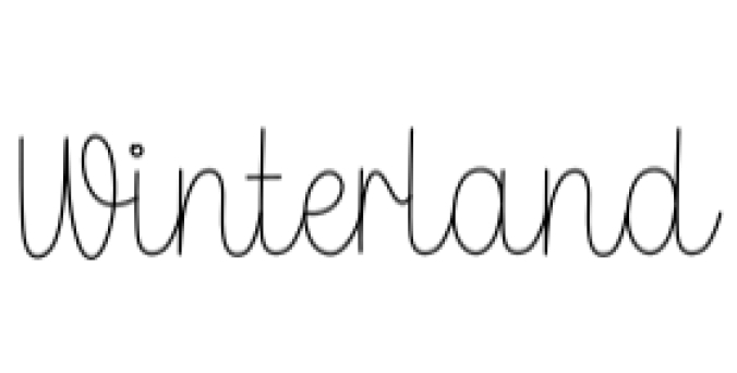 Winterland Font Preview