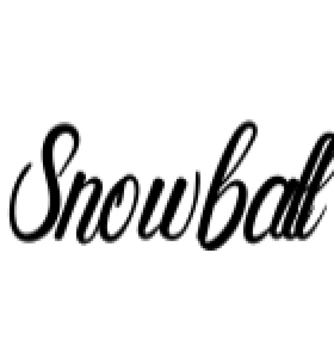 Snowball Font Preview