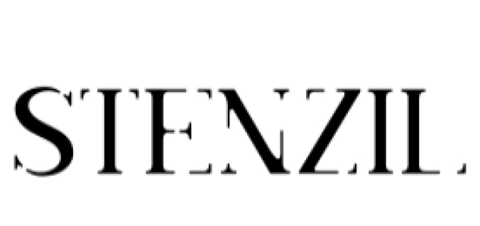 Stenzil Font Preview