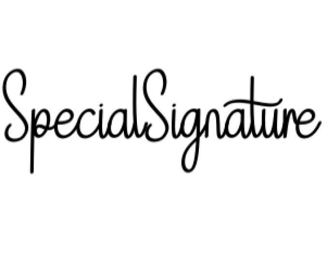 Special Signature Font Preview