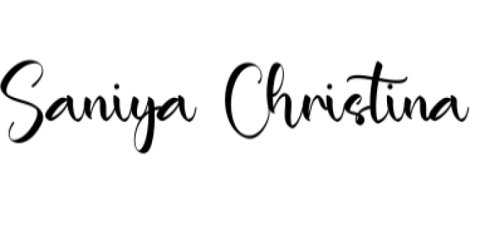 Saniya Christina Font Preview