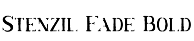 Stenzil Fade Bold Font Preview