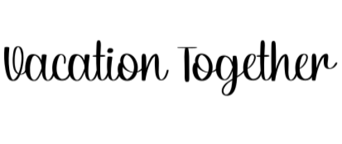 Vacation Together Font Preview
