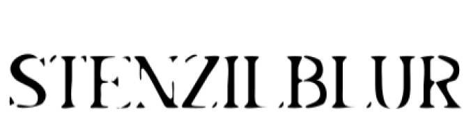 Stenzil Blur Font Preview