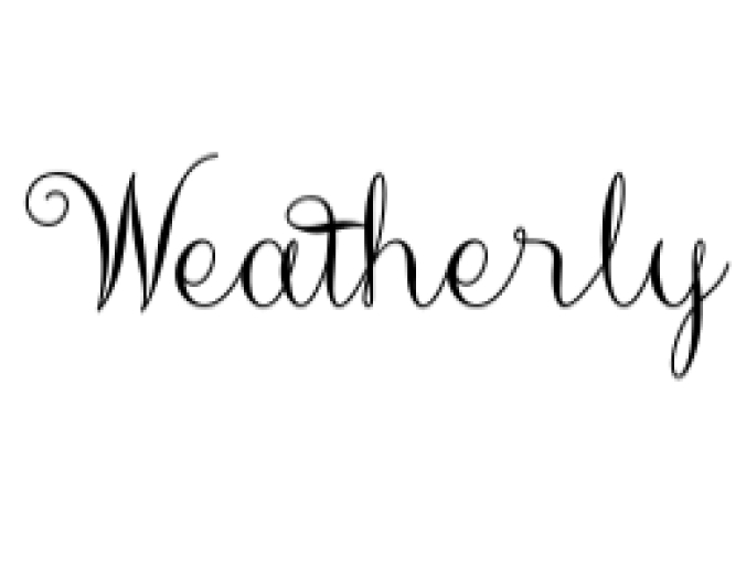 Weatherly Font Preview