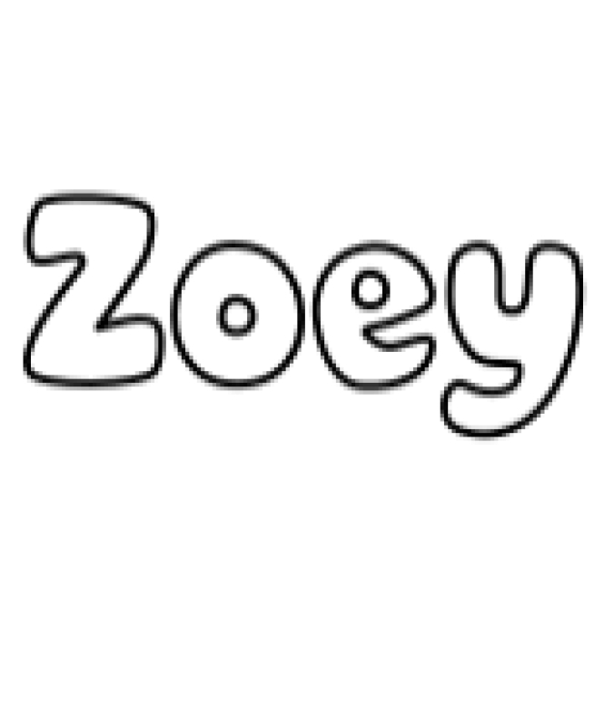 Zoey Font Preview
