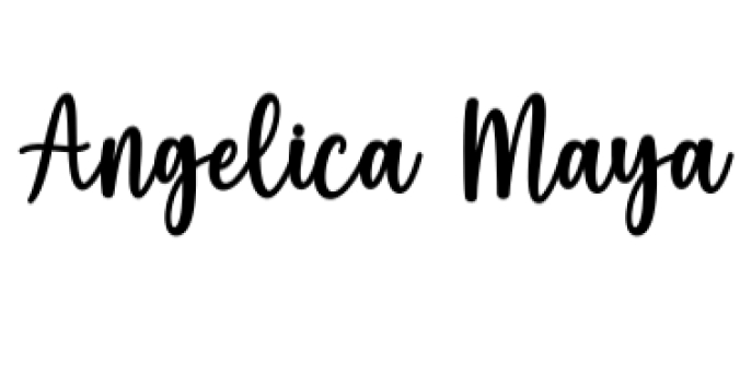 Angelica Maya Font Preview
