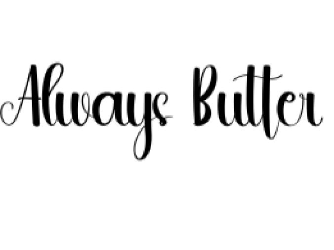 Always Butter Font Preview