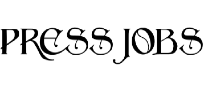 Press Jobs Font Preview