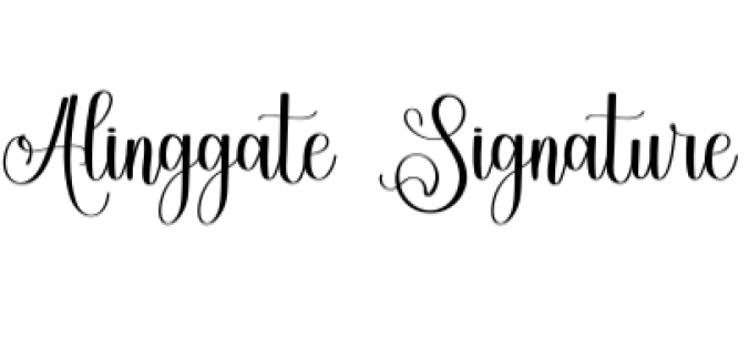 Alinggate Signature Font Preview