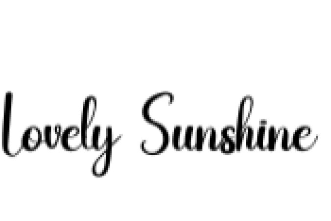 Lovely Sunshine Font Preview