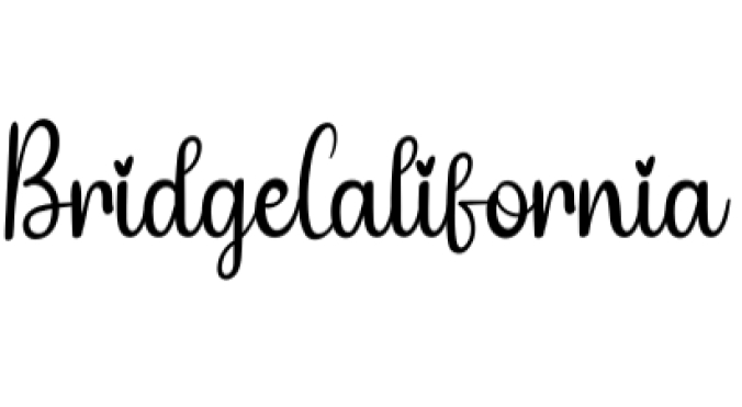 Bridge California Font Preview