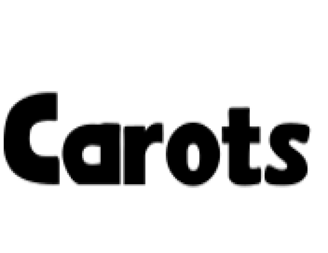 Carots Font Preview