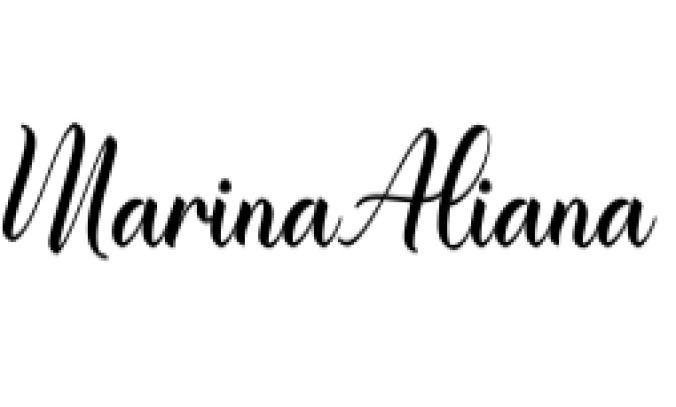 Marina Aliana Font Preview