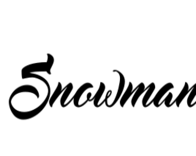 Snowman Font Preview