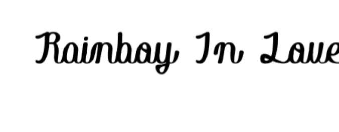 Rainboy in Love Font Preview