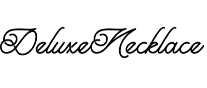 Deluxe Necklace Font Preview