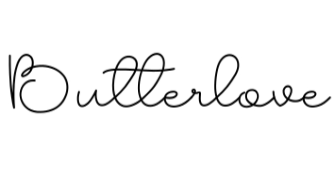 Butterlove Font Preview