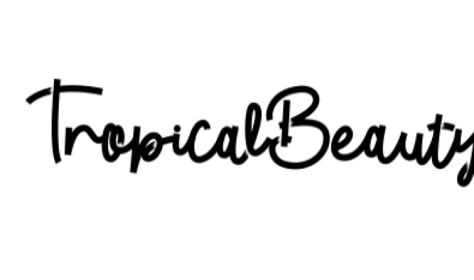 Tropical Beauty Font Preview