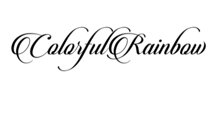 Colorful Rainbow Font Preview