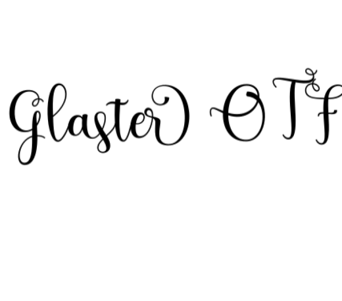 The Glaster Font Preview