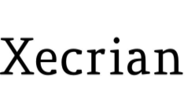 Xecrian Font Preview