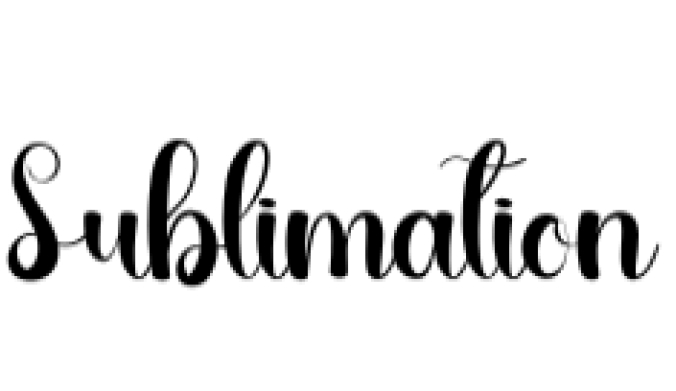 Sublimation Font Preview