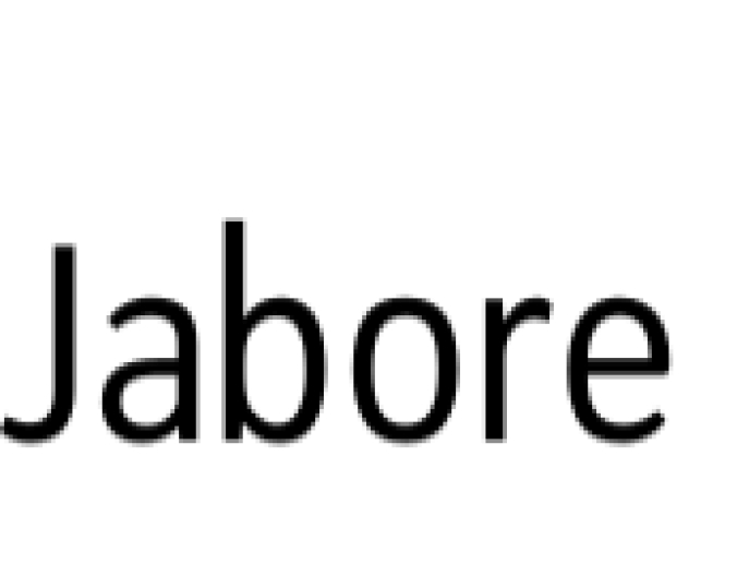 Jabore Font Preview