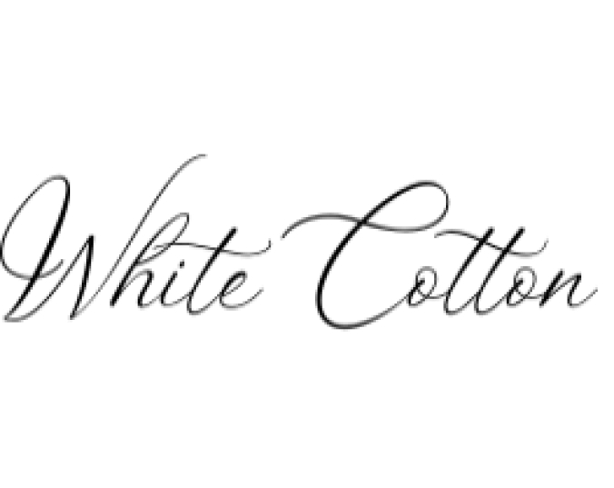 White Cotton Font Preview
