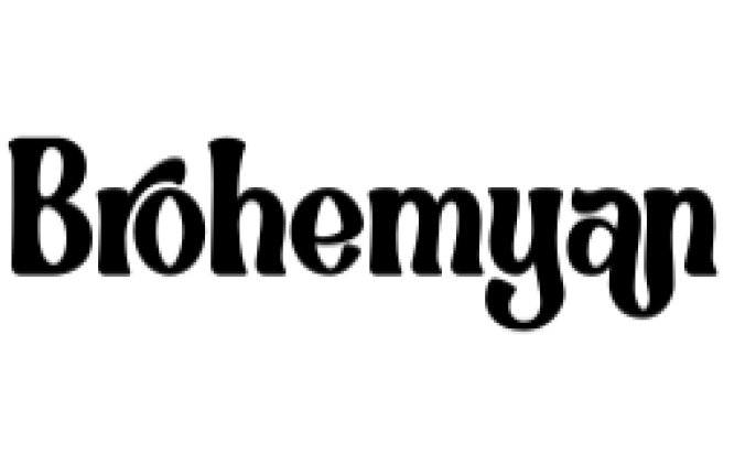 Brohemyan Font Preview