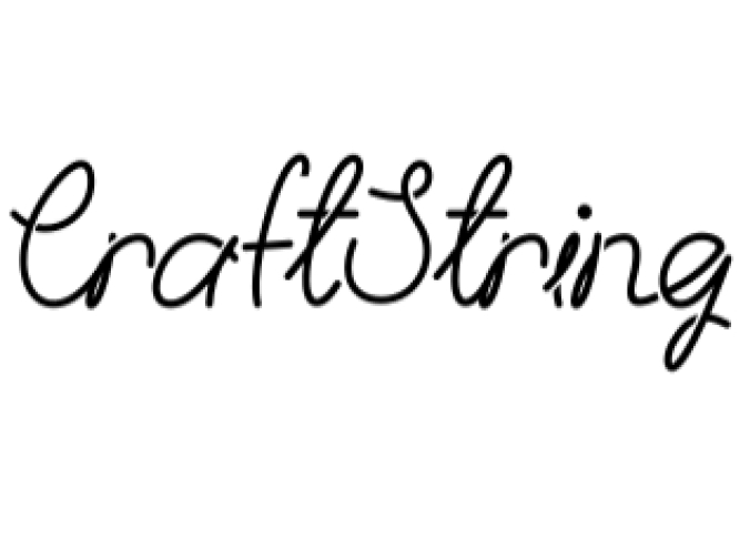 Craft String Font Preview