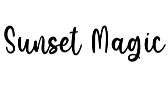 Sunset Magic Font Preview