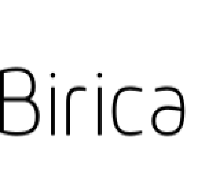 Birica Font Preview