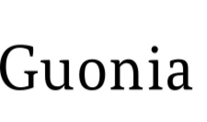 Guonia Font Preview