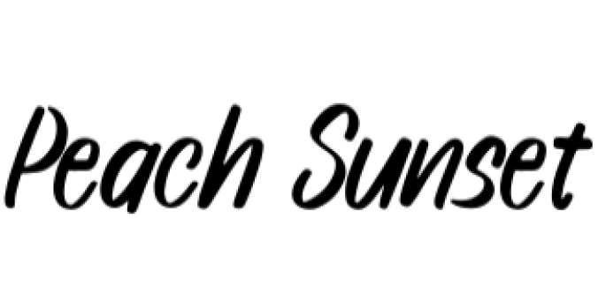 Peach Sunset Font Preview