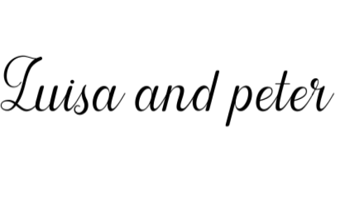 Luisa and Peter Font Preview