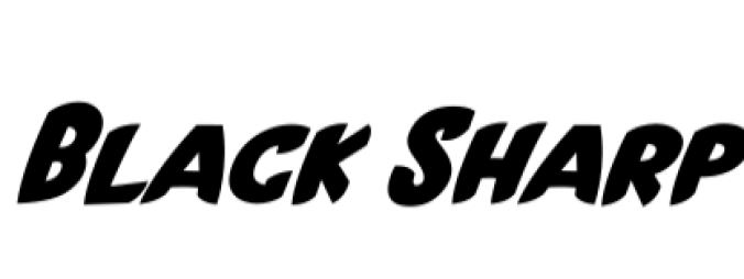Black Sharp Font Preview