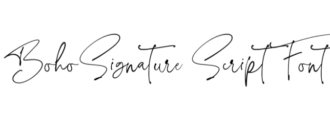 Boho Signature Trio Font Preview